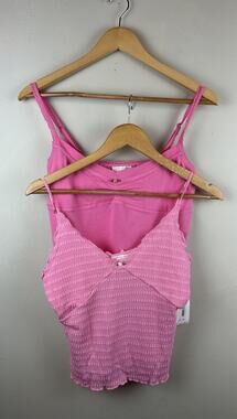 Altar'd State Intimates Tank Top Womens x 2! Pink Cami Cropped Feminine Sz XL